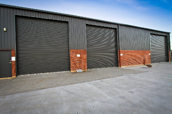 An image illustrating three consecutive rolling shutters of a Warehouse.